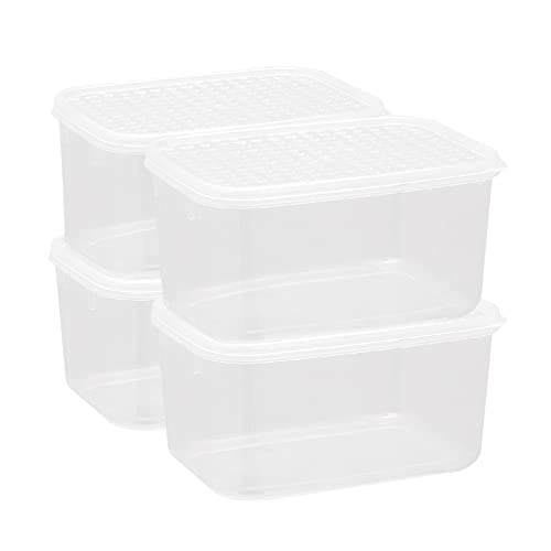 Cetomo 10L * 4 Frischhaltedosen aus Kunststoff mit Deckel,Lebensmittelbehälter, Mikrowelle, Gefrierschrank und Geschirrspüler, Lunchboxen...