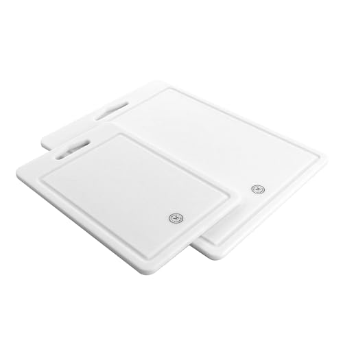 Martha Stewart Tabla de Cortar Plástica 12 x 8 y 16 x 12 pulgadas Blanca miniatura 1