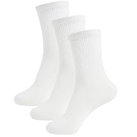 A2Z 4 Kids Boys PE School Sports Socks Breathable Athletic Cotton Crew Trainer - Socks AZ974 White 3 Pack 11-14