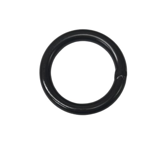 Anillo marino de acero inoxidable 316 negro pulido y soldado de 10 mm