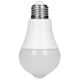 bombilla sensor crepuscular 💡 【Sensores integrados】 El producto tiene dos sensores integrados: sensor de intensidad de luz y sensor de movimiento PIR. Esta bombilla con sensor PIR solo se enciende cuando detecta movimiento en la oscuridad.