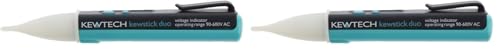 Image of Kewtech KEWSTICKDUO Voltage Tester Pen Volt Stick with Dual Sensitivity CAT IV Rated, Pack of 2