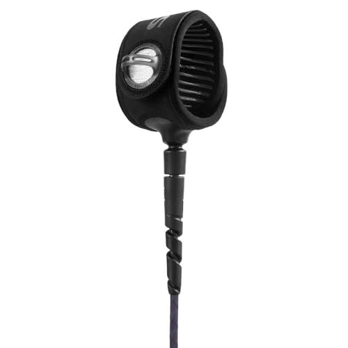 FCS Freedom Helix All Round Surf Leash (Smoke, 7'), Smoke-White, (FHAA-SKW-07F)