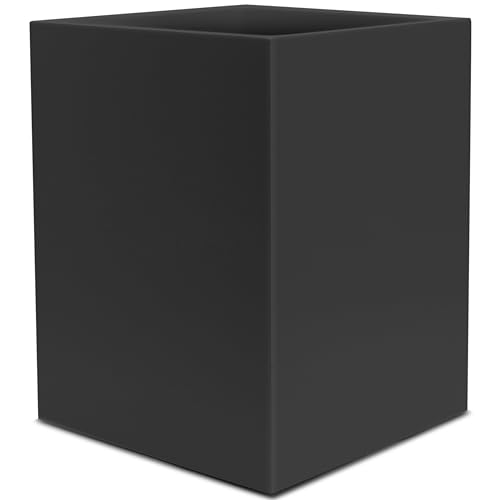 YEW DESIGN Matte Black Square Small Trash Can, 2 Gallons