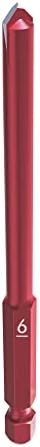Tile Drill Bit Ø 6mm, Professional HEX-9 Self Centring Ceramic Drill Bits For Precision Drilling of Porcelain, HardCeramic, Roof Tiles, Glass, Natural Stone, Mirrors, Glazed Tiles, Mosaic