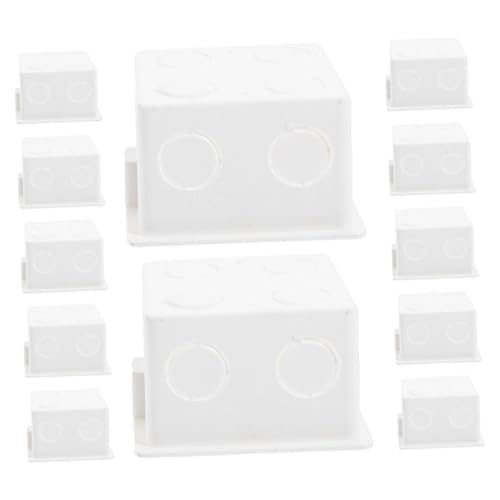 HAWILLOSCH 86 Type PVC Wall Socket Box Sturdy Multi-use Hidden Design Safe Material 12pcs Set