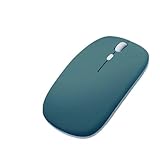 Silencieuse : Non disturba Souris Bluetooth sans fil - Silencieuse, Rechargeable, À double mode, Vert foncé  1 pièce  Pour tablet, Ordinateur de bureau  souris Bluetooth rechargeable double mode  silencieuse tablet bureau