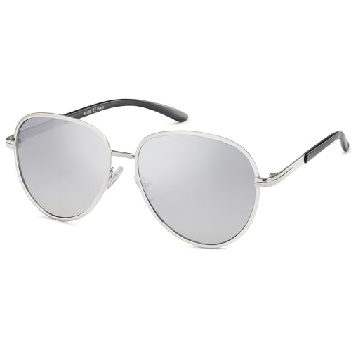 SOJOS Retro Trendy Aviator Sunglasses Women Men 90s Vintage Glasses Stylish Sunglasses SJ12163