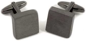 Bey-Berk Gemelos Cuadrados Cepillados Gunmetal, Metal