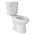 Two Piece Toilet with 17" ADA Height, Elongated Ceramic Bowl without Lid -Dual Flush, CUPC Certified, Water Efficient