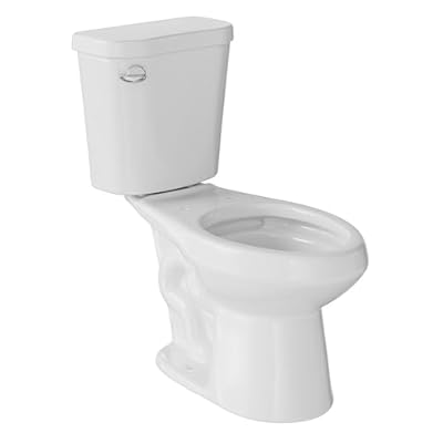 Two Piece Toilet with 17" ADA Height, Elongated Ceramic Bowl without Lid -Dual Flush, CUPC Certified, Water Efficient