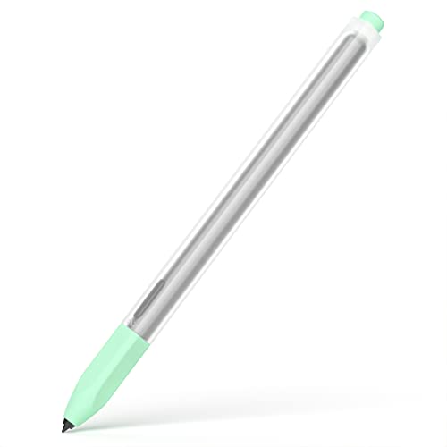 Image of Compatible with Samsung Galaxy Tab S7 /S7+ /S7 FE /S8 /S8+ /S8 Ultra /S9 /S9+ /S9 Ultra Pencil Case S Pen Case, Silicone Translucent Non-Slip Cover. (Mint)