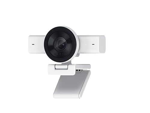 Kiyo V2 - Webcam 4K 30 FPS con inquadratura automatica basata sull'intelligenza artificiale - Gamma dinamica elevata - Obiettivo ultra-grandangolare - Compatibile con OBS e Xspli | Bianco - Webcam