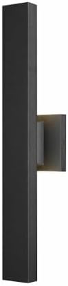 Z-Lite 576S-2-BK-LED Edge Outdoor Wall Sconce, 2-Light 20 Total Watts, Black