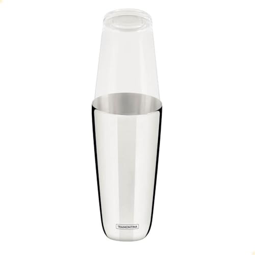 Coqueteleira Boston Tramontina em Aço Inox e Tampa em Vidro 700 ml