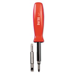 Great Neck GNSSD4BC 4-IN-1 SCREWDRIVER W/INTERCHANGEABLE PHILLIPS/STANDARD BITS, ASSORTED COLORSFull Package Of:6 EA
