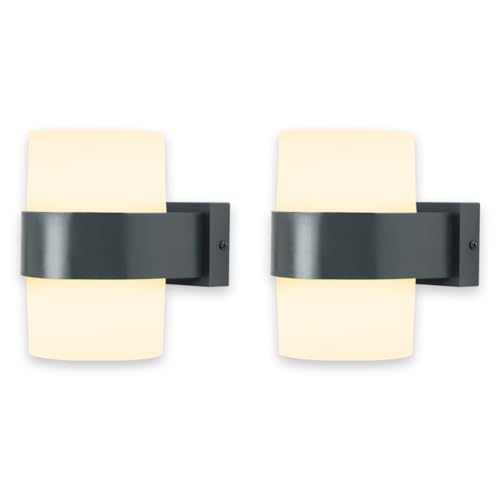 Image of PHILIPS 10W ARIS RD Double LED Wall Light | Up & Down Lighting Fixture | IP65 Waterproof Outdoor Light | Modern Decorative Wall Lamp| Warm White, Pack of 2