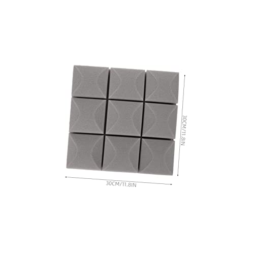 HEMOTON Paneles acústicos de algodón absorbente de sonido 6pcs para estudio de grabación, teatro en casa, oficina, alfombrillas de aislamiento acústico miniatura 5