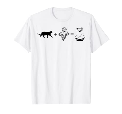 Gato de Halloween Ghost I Cat + Ghost = Gato fantasma de Halloween Camiseta