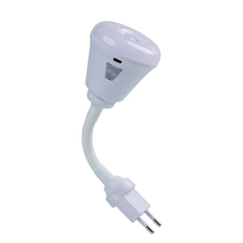 Bewegungsmelder Aussen mit Stecker, LED Infrarotsensor Licht 6W Licht AC 85-265V PIR Infrarotsensor Bewegungsmelder Gl&uuml;hlampe, Steckdosen Nachtlicht, Steckdosen Notlicht