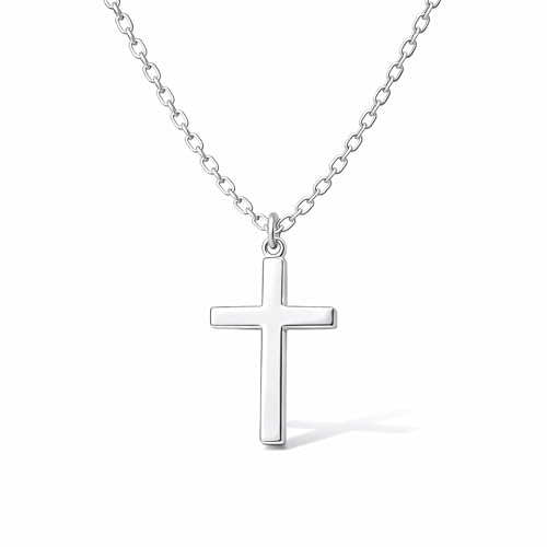 Moodear Cross Necklace for Women, 14K Gold Plated/Sterling silver Chain Necklace Dainty Layered Gold Cross Pendant Necklace Simple Cute Necklaces for Women Gold Jewelry for Women