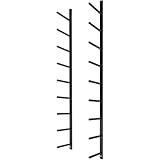 ヨガマットオーガナイザー 多層ヨガマットホルダー、6段壁取り付けホルダー、小さなワークアウトツールとヨガマットオーガナイザー フォームローラーオーガナイザー(ブラック)