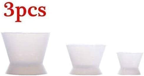 Miniatura 2 de OUBO Flexible Dental Lab Silicona Mezcla Taza Acrílico Antiadherente Tazón Dappen Plato (3PCS)
