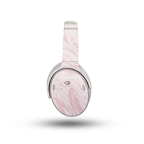 Image of Carbon Fiber Headphone Skin Compatible with Bose QuietComfort Headphones (2023) - Silky Pink - Premium 3M Vinyl Protective Wrap Decal Cover - Easy to Apply | Crafted in The USA by MightySkins