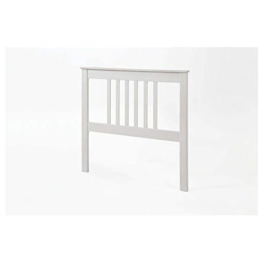 Dogar Cabecero Tabac Pino Macizo, para Cama somier de 90, Color Blanco Translucido 100x102x2 (Alto-Ancho_Fondo)