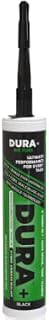 DURA+ All-In-One Hybrid Polymer Adhesive and Sealant: Waterproof, Extreme High Bond Strength, Replaces Silicone, Long-Lasting & Anti-Mould, Superior For Sanitaryware (290ml - Black)