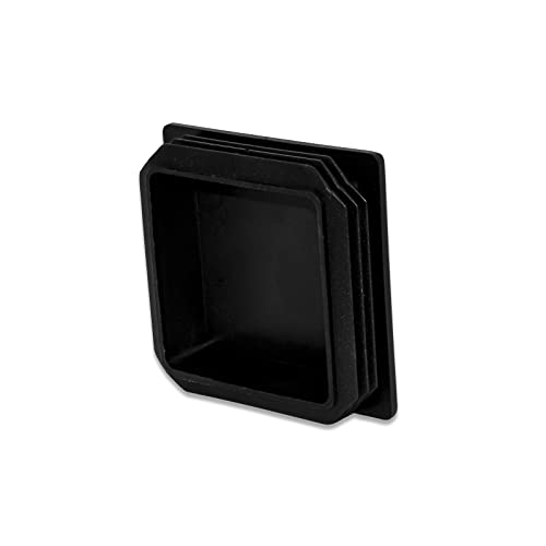 Image of Flyshop 70 x 70 mm, 2.76 inch x 2.76 inch Black Plastic Hole Plugs Square Tubing End Caps Tube Inserts Durable Furniture Glide for Chair Table Stool Leg 8 Pack