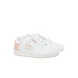 Lacoste Women's Court Cage Sneaker, White/Light Pink, 8.5