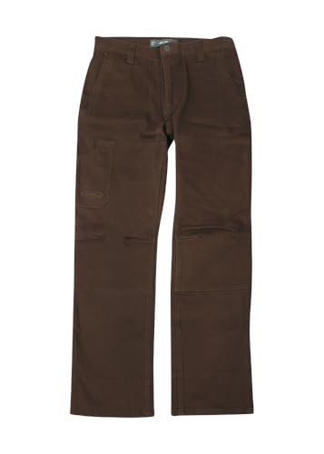 Arborwear Cedar Flex Mens Arborist Pants - Heavy Duty Double Knee Work Pants For Men With Gusseted Crotch and Boot Cuff, Chestnut - 32W x 30L