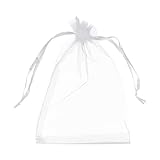 Presentación: Con un diseño delicado, estas bolsas for joyería con cordón ofrecen una forma atractiva de guardar y exhibir objetos pequeños. La organza transparente mantiene el contenido seguro y permite ver su interior.
