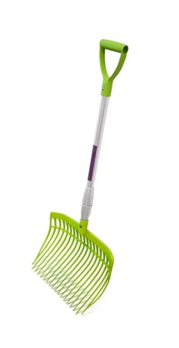 Image of Quality Aluminium Purple ABS Bedding & Shaving Fork Equestrian Tack Shavings Fork for Horses with Handle 115cm, Durable Yard Tool for Stables, Trailers & Fields
