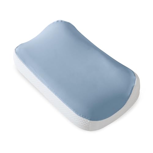 Memory Foam Nackenkissen mit zentraler Vertiefung – Weiches ergonomisches Kopfkissen gegen Nackenschmerzen, 8/11cm Höhe ideal für schmale Schultern & Personen bis 170cm, OEKO-TEX & CertiPUR-US