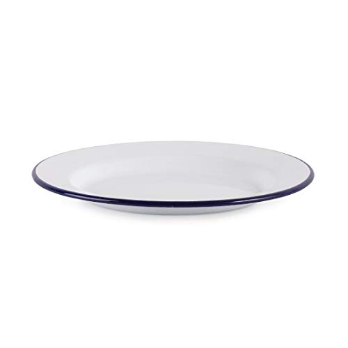 Olympia Enamel Dinner Plate of Steel Heat and Chemical Resistant 245mm Pack of 6