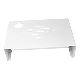 Support de moniteur blanc : avec une parfaitement et , des plats et des propriétés inodores, support de moniteur blanc