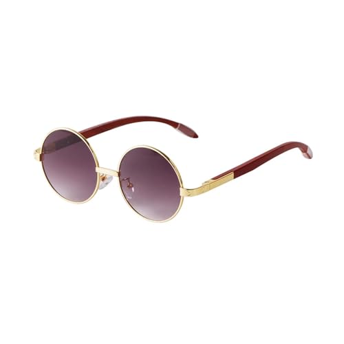 Lunettes de soleil rétro à rivets mixtes avec verres métalliques unisexes