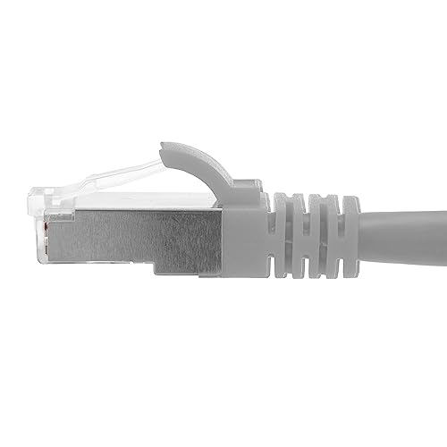 Cable de Red NavePoint Patch CAT6A 7 pies 5 Pack Gris miniatura 2