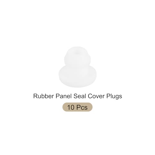 Image of Snap in Locking Hole Plugs Rubber Panel Seal Cover Drilled Silicone Caps, [for Kitchen Rubber, Waterproof Sealing Plugs] - 5mm /0.2in /White /10Pcs
