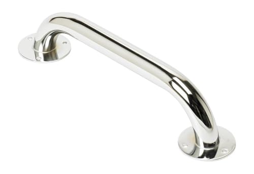 Homecraft Ringwood Grab Rail, Steel Safety Support Rail, Home Assist Handle for Bathtub, Shower, and Steps, Indoor/Outdoor Use, Easy Grip, Chrome Finish, 305 mm (Eligible for VAT relief in the UK)