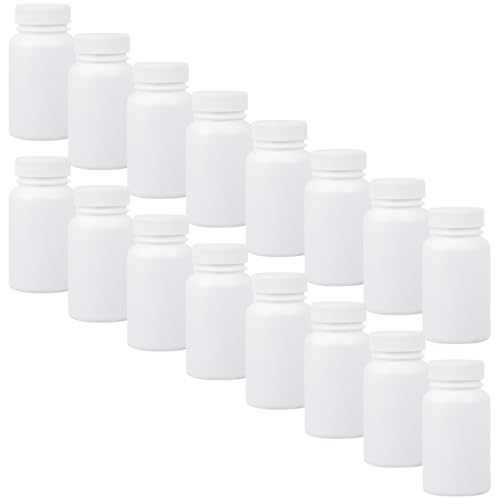 PACKOVE Tablettenflaschen 20 Stück 100 ml Kunststoff mit Praktischem Verschluss zur Aufbewahrung und Reise