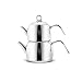 Produktbild Karaca Urban Mini Metall Teekanne Set aus Metall, Caydanlk, Tee, Tea, Tea Maker Türkische Teekanne, Tea Pot, Turkischer Teekocher, Wasserkocher und Teekocher
