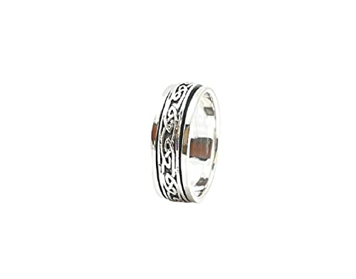 Miniatura 1 de Celtic Design Spin Ring, 925 Sterling Silver, Celtic Fidget Ring, Spinner Rings For Women, Anxiety Rings For Women, Gift For Her, Wedding Band,