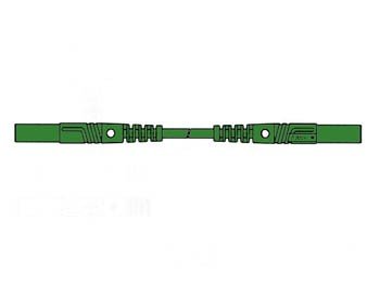 Hirschmann BERÜHRUNGSSICHERE UMSPRITZTE MESSLEITUNG 100cm, 4mm / GRÜN (MLB/GG-SH 100/1)