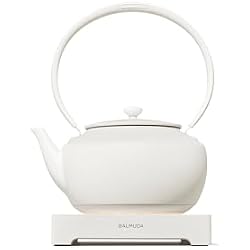 BALMUDA MoonKettle | Electric Kettle with Temp Control (122°F - 212°F) | HOLD & Keep Warm | 900ml (30 fl oz) | Soothing Ambient Light & Sound | Precision Pour Spout | White