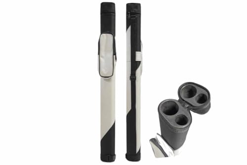HAN'S DELTA 1x1 Hard Oval Pool Cue Billiard Stick Carrying Case, (Several Colors Available) (Sport Grey)