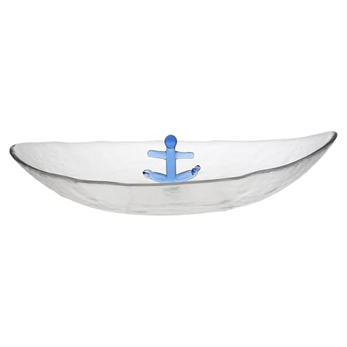 Pavilion Gift Companny - Anchor 12" x 5.75" Serving Dish Tray Platter Coastal Nautical Seaside Ocean Beach Lake Boat