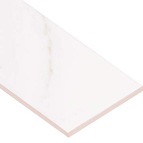 Msi Stone Nwhiglo4X16 Subway Tile With Glossy Finish, 4" X 16", White #TOP1